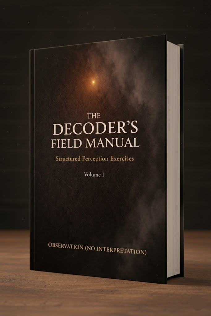 3D cover render for The Decoder's Field Manual Volume 1.